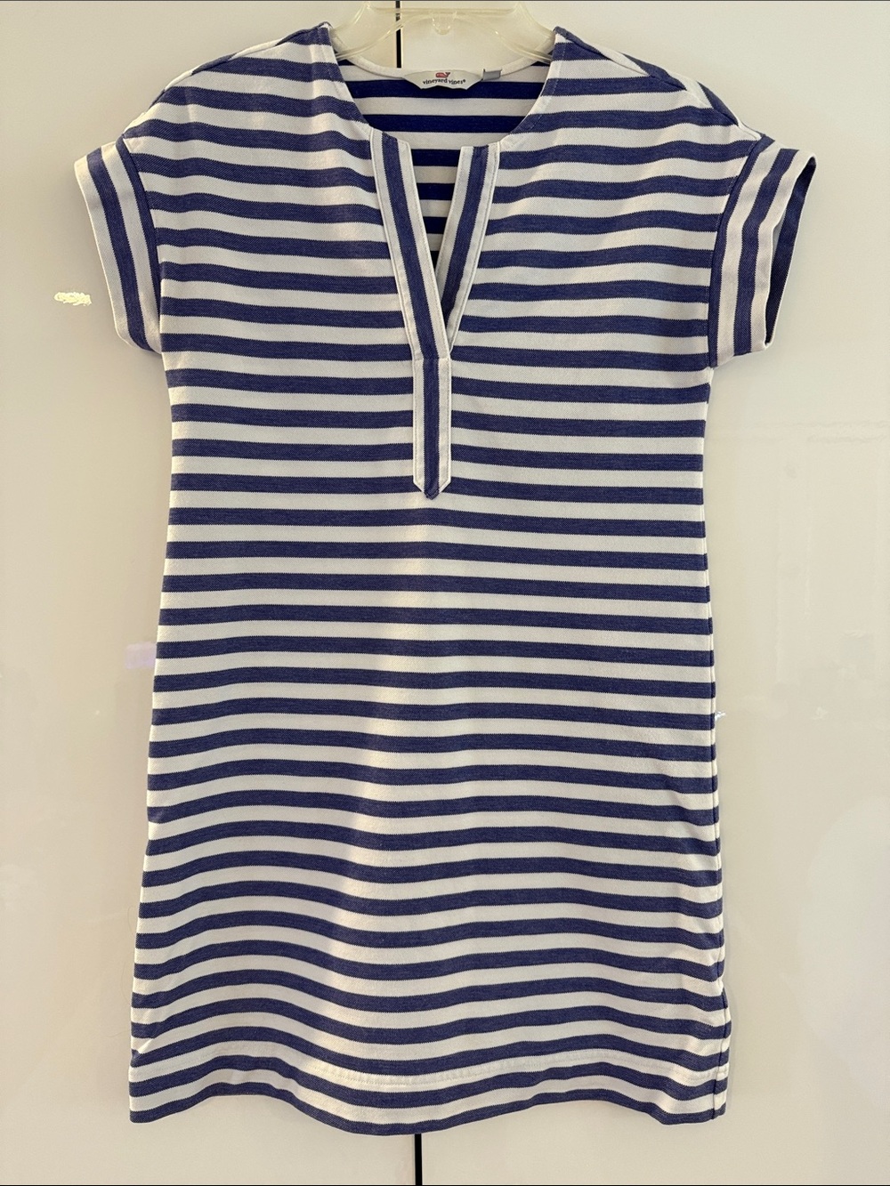 NWOT Vineyard Vines Striped Navy & White Knit Short Sleeve Dress